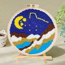 마술도구실플로랄 패턴 스타터 키트와 DIY 펀치 바늘 자수 키트 매직 터프팅 세트 뜨개질을 위한 파킹 크, 02 CCX30