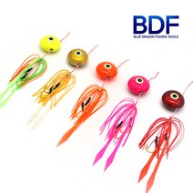 청룡조구 참돔 타이라바 헤드 스커트 세트 45g-150g, 초록야광-100g, 100g