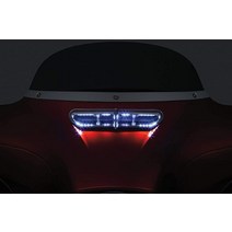 쿠리야킨 5053 프론트 페어링 벤트 액센트 LED 조명 키트 2014-19 할리 데이비슨 바이크용 크롬, Chrome