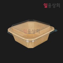 [ILYONG] 종이도시락 HC ZF1200 팔각형 크라프트 300세트, 단품, 단품
