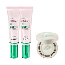 AHC 세이프 온 톤업 선세럼 50ml x2 + 선쿠션 미니 8g, 단품