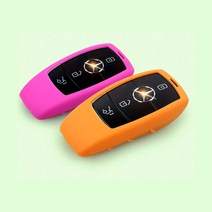 (골져스) 벤츠 GLE W167 300d 450 실리콘 키케이스 키링 키홀더 자동차 키커버 키보호 차키 악세사리 차량 용품, ggs_벤츠신형키-스카이블루