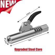 누출 없음 스틸 코어 고압 그리스 건 커플러 미니 스테인레스 빠른 잠금 해제 팁 새로운, 업그레이드된 강철 코어