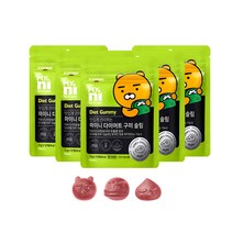 일동제약 다이어트구미 풋사과 애플페논 가르시니아 hca 다이어트 젤리 간식 식단 식품 보조제 체지방 감소 도움 건강기능식품, 5봉