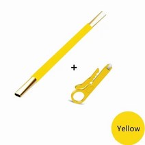 Hoolnx 와이어 풀기 도구 네트워크 케이블 루저 CAT5/CAT6/CAT7 및 Tel 페어 분리기 용 엔지니어 스트레이트너, [03] Yellow