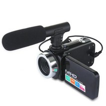 소형 디지털 방송용 캠코더 카메라 전문 1080p hd 비디오 카메라 3.0 인치 lcd 카메라 마이크가있는 18x 디지털 줌 카메라, 1 세트