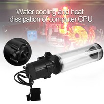 CPU 수냉 펌프용 G1/4 스레드 XHC8 160mm 실린더 워터 탱크 펌프 라디에이터 블럭 홀더 키트, 01 검정, 1개