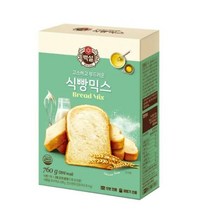 CJ더마켓 홈 베이킹 제과 제빵 빵 만들기 카페 디저트 아이 간식 식빵믹스 초코 핫 케익 와플 브라우니 쿠키 머핀 깨찰빵 식빵 760G, 30개