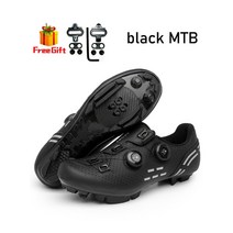 2023 사이클링 신발 mtb 자전거 스니커즈 클리트 미끄럼 방지 남성용 산악 스피드 카본, 07 42, 02 black MTB_07 42