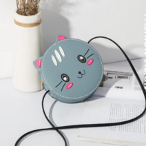 NICKKIM 닉킴 DIY 가방 만들기 미니백 크러스백 바느질 취미 가죽 가방 공예 캐릭터 DIY키트 공룡 가방, 블루(스마일냥이)