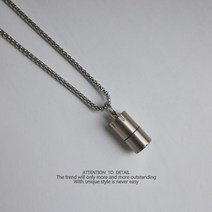 라이터 목걸이 소년 유행 브랜드 크리에이티브 힙합 커플 펜던트 체인 악세서리, 실버 목걸이 (5ML 오일 보내기)