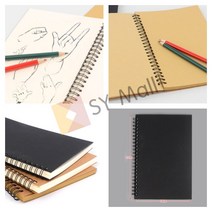 SY몰 스케치 아트패드 50매 브라운+브라운 만화공책 크로키공책 일러스트공책, 블랙+화이트