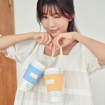 코코드림 에코 드링크백 재사용컵홀더 텀블러백 컵가방 캔버스백 휴대용, 그레이, 1개