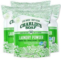 Charlie’s Soap Laundry Powder (100 Loads 4 Pack) Hypoallergenic Deep Cleaning Washing Powder Deterg, 1, 100 load (4 Pack)