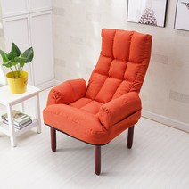 패브릭 원룸 1인용 안락 작은 배드 소파, 오렌지