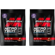 머슬테크 니트로 테크 웨이 프로틴 밀크 초콜릿, 2개, 4.54kg