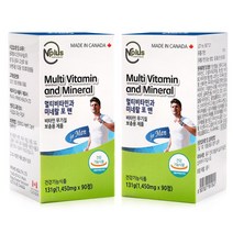 멀티비타민과미네랄포맨 1 450mg x 90 2 비타민 13종 미네랄 7종으로 남성에게 필요한 영양성분으로 채운 제품, 2개, 1450mg x 90