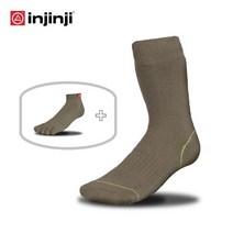 INJINJI 인진지 쿨맥스 양말 트레일러 퍼포먼스 발가락 양말 등산 양말 스포츠 양말, SAND, M