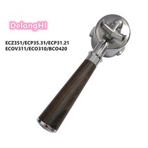 포터필터 delonghi ecp33.21 ecp35.31 51mm 교체용 바구니 커피 액세서리 바리스타용 더블 입 커피 포터 필터 필터 홀더, 블랙 로즈 - 2nails