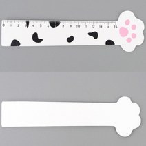 큐티 고양이발 15CM 자 나무소재 직자 문구자 화이트