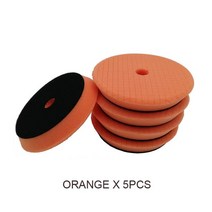 폴리셔 광택기 자동차 디스크 인치 자동 폴란드어 패드 바디, 5.Orange x5pcs - 5lnch Backer