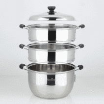 퀸센스 대형 스텐 찜냄비, 퀸센스 boo 3단 스텐 찜냄비 40cm