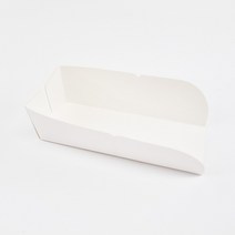 고고패키지 백색무지 종이트레이 핫도그 받침 - 소 대 (100개)