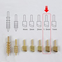 가죽 공예 인두기 전기 크리저 인두 다리미 크리져, 1.5mm 프레스 1개, 1개