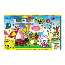 글라스데코 휴리와 친구들 3번 (12+1색) / 미술놀이 유아물감 만들기, 단품