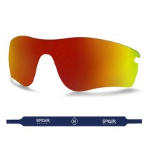 오클리 레이다 렌즈 트라이브 호환렌즈 레이다 패스 리필렌즈 교체, R401 다크레드（임팩트）＋스포츠스트랩