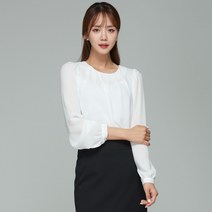 스무날 로엘 라운드셔링 긴팔 블라우스