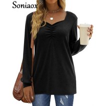 수유복 긴팔 외출 홈웨어 원피스 예쁜 여성 티셔츠 가슴 주름 바닥 셔츠 여성 가을 ​​겨울 우아한 통근자 느슨한 긴 소매 단색 풀오버 탑