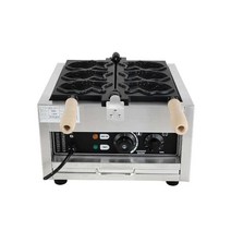 대용량 붕어빵 기계 상업용 고화력 금형 포장 마차, 6홀 전기 가열 [베어메탈]