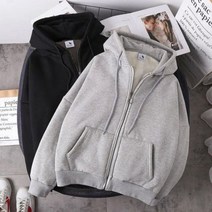 남녀공용 겨울 간절기 기모 털 후드 집업 티 자켓 집업 후드 남자 오버핏 티셔츠 여자 점퍼 커플 기모