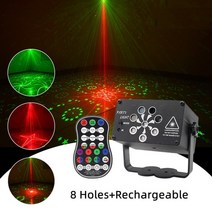 싸이키조명 파티 무대 레이저 디스코 rgb led 빔 라이트 dj 미니 볼 스트로브 효과가있는 이동 헤드 usb 전원 프로젝터 램프 디스코 크리스마스, 8홀 충전식