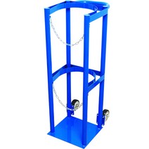 용기 홀더 산소통 LPG 정리대 캐비닛 가스통 보관함, 블루 40L 단일 병 랙 24cm