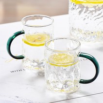 카페로메오 패턴 유리컵 커피잔 1+1, 패턴유리컵 2P