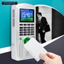 출퇴근기록기 지문 및 RFID 카드 시간 출석 시계 + 소프트웨어 WiFi DST, 한개옵션0