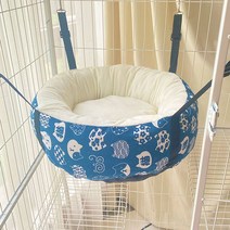 고양이 해먹 집 윈도우 벽 창문 펫 부착식 걸이집 스크래쳐 식, M-빅사이즈(16근안냥이 권장), 네이비 바람 고양이