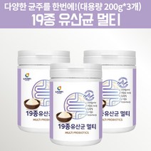 19종 유산균 멀티 혼합 프롤린 초유분말 모유유래 유산균 분말 가루 대용량 200g 3묶음 엔테로코커스페칼리스 스트렙토코커스 써모필러스 락토바실러스 플란타럼 불가리쿠스 애시도필러스, 600g, 3
