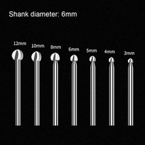 부품 부속 나무 조각 드릴 비트 2.35/3/6mm 정강이 화이트 철강 세트 초경 루트 밀링 그라인더 버 도구, [20] 7Pcs 6mm mix