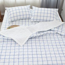 이블랑 시어서커 여름 누빔이불, 윈도우체크 블루