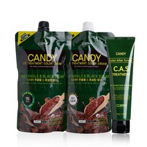 티에스 캔디 염색 트리트먼트 칼라 크림 400g 카스트리트먼트, 1개, 1N(블랙)