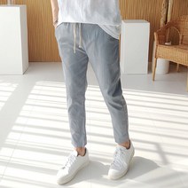 로니제이 남자 린넨 마 스판 9부 여름 데일리 밴딩 슬랙스