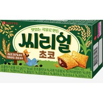칠성 스낵바 회사간식 탕비실간식 맛있는 곡물로 만든 롯데 씨리얼 초코 간식박스 과자세트 대용량과자 42G 5개, 15세트
