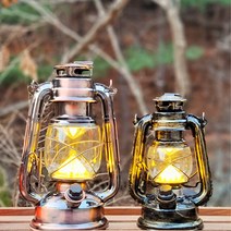 감성 캠핑 랜턴 미와수 호야등 남포등 LED 호롱불 레트로 빈티지 갬성 차박 실내불멍, 대형, 빈티지레디쉬브라운