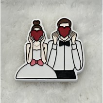 다다룸 웨딩 신랑신부석고방향제 결혼 차량용 자석용 선물 퇴사 기업 돌 답례품, 라벤더