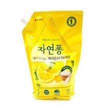 LG생활건강 자연퐁 기름기걱정없는 베이킹소다&레몬 주방세제 리필 1.4L, 1400ml, 24개