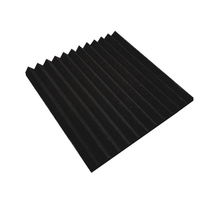 24pcs 12' X 12' X 1' 스튜디오 난연성 음향 폼 고밀도 방음 스폰지 흡수 패널 웨지 방음 패딩 음향 처리 폼, 검은색
