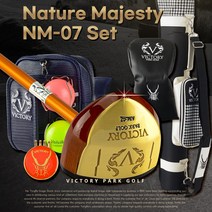 빅토리 파크골프채 NM-07 6종세트(파크골프채 골프백 파우치 볼빅공 볼마커 볼홀더), 황갈색, 레드&블랙, 화이트